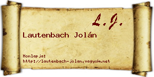 Lautenbach Jolán névjegykártya