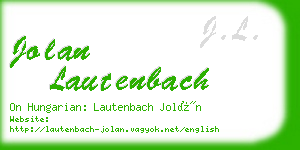 jolan lautenbach business card
